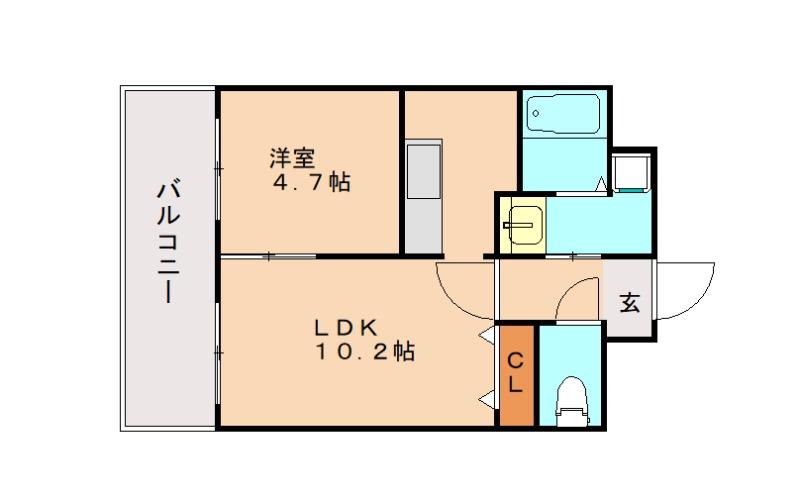 T-FLAT58(1LDK/5階)の間取り写真