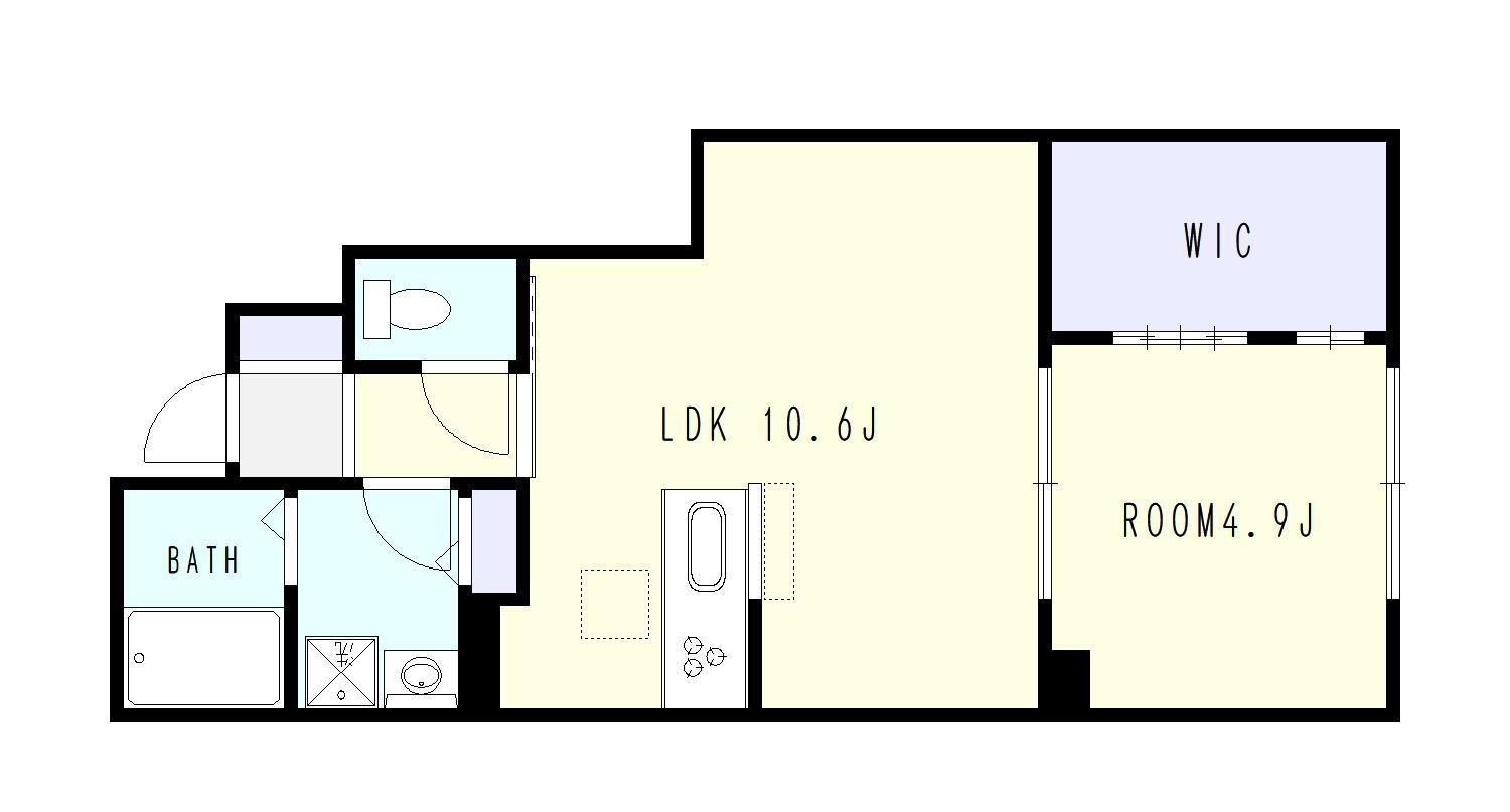 プロムナード(1LDK/1階)の間取り写真