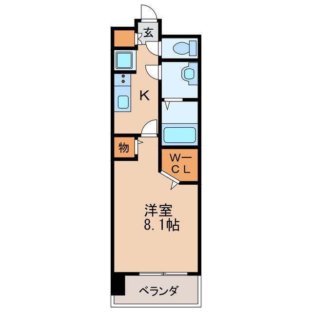 パルティール千種アネックス(1K/4階)の間取り写真