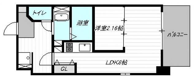 AXIS BLD(1LDK/13階)の間取り写真