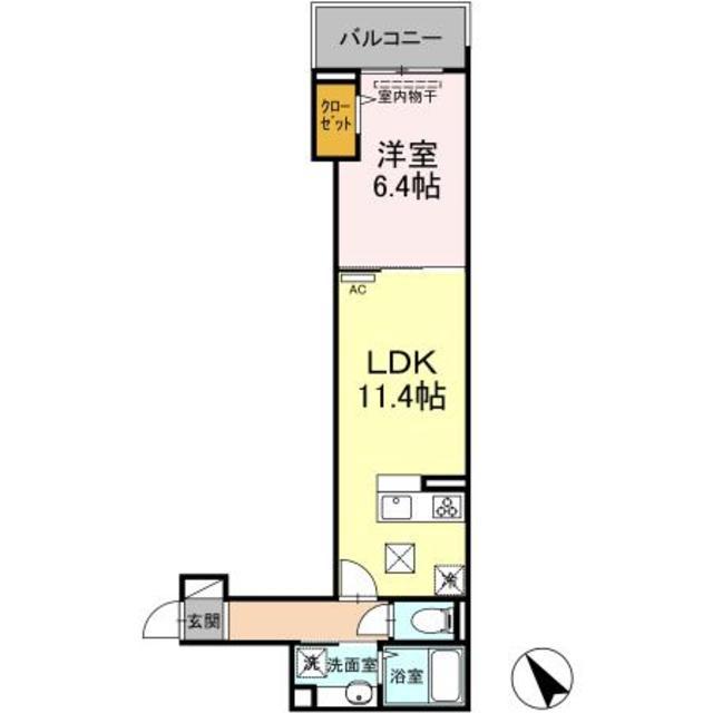 エクセリア徳丸I(1LDK/1階)の間取り写真
