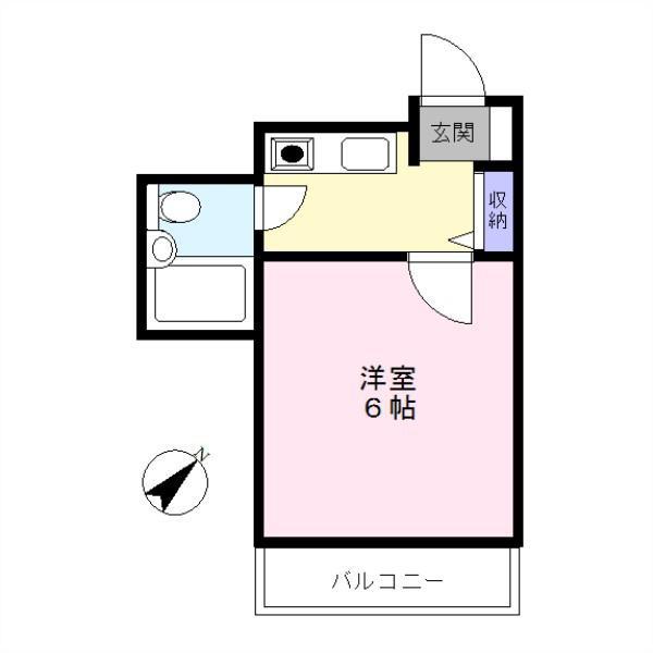 クリオ石川台壱番館(1K/5階)の間取り写真