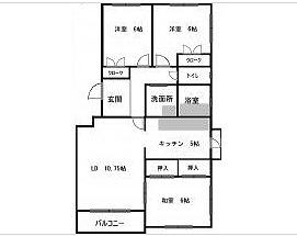 ディアコートE(3LDK/2階)の間取り写真