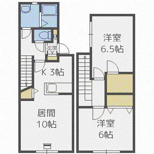 アルレシャ (2LDK/1階)の間取り写真