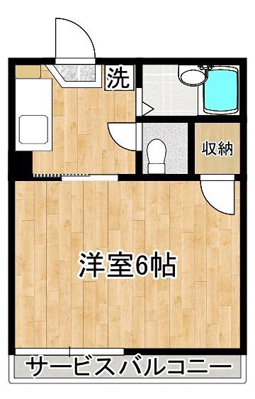 メゾン産恵(1K/1階)の間取り写真