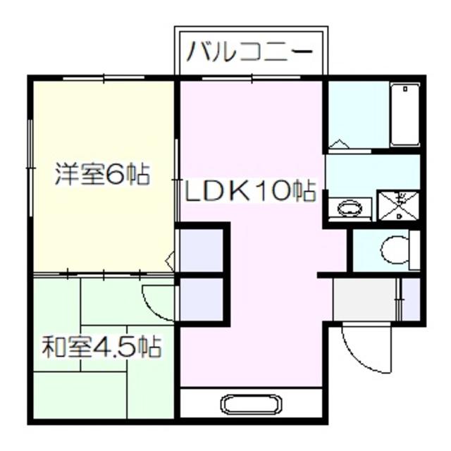 新緑のショコラティエ(2LDK/2階)の間取り写真