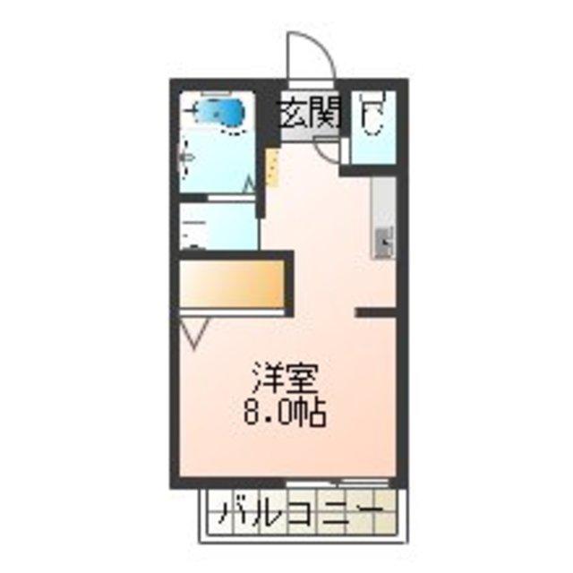 カネマスロイヤルコート(ワンルーム/2階)の間取り写真