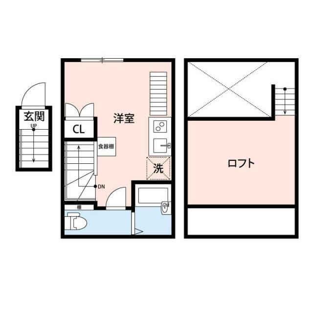 リカーサ浜田山(ワンルーム/2階)の間取り写真