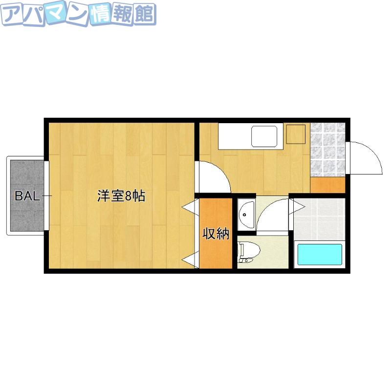 マスエハウス(1K/2階)の間取り写真