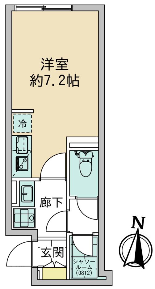 FOLSCLASS池上(ワンルーム/2階)の間取り写真