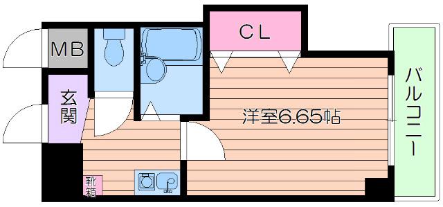 ベルメゾン千里山(1K/3階)の間取り写真