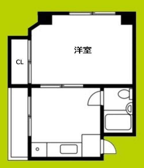 御崎ハイツ(1DK/4階)の間取り写真