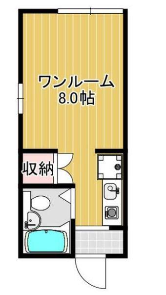 サンモール日吉(ワンルーム/2階)の間取り写真