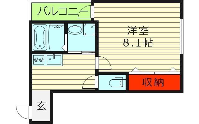 フジパレス大宮(1LDK/1階)の間取り写真