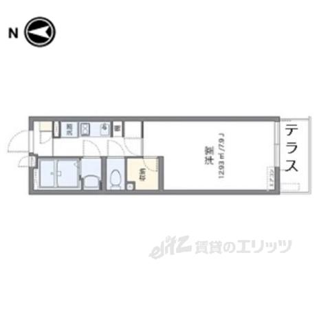 クレイノかもめ(1K/1階)の間取り写真