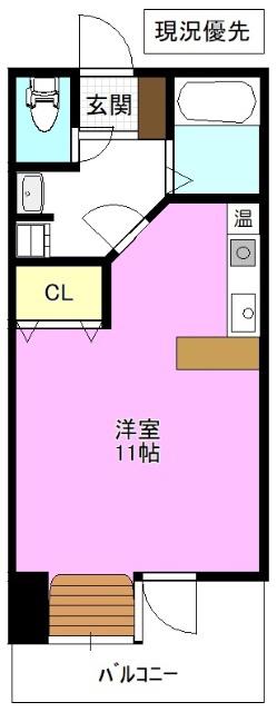 ウィンベル東館(ワンルーム/5階)の間取り写真