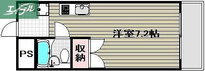 セイントヴィラ医大南(ワンルーム/3階)の間取り写真