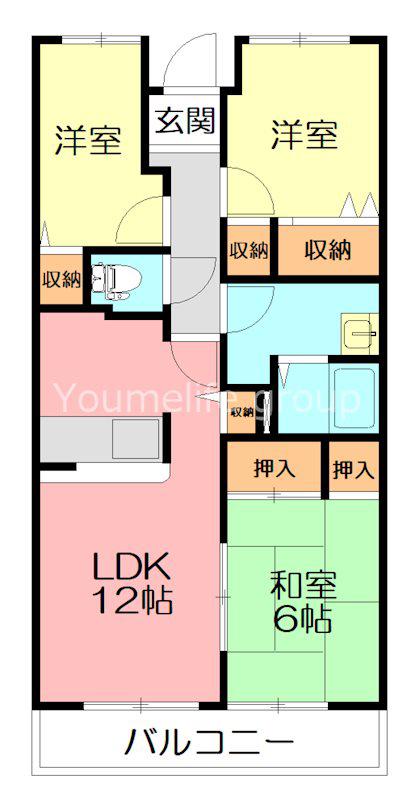アネシスヒルズ(3LDK/3階)の間取り写真