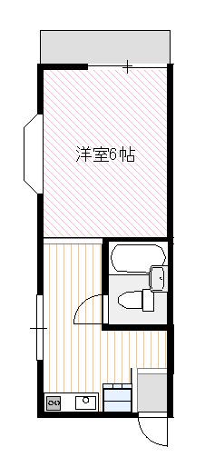サンメイト(ワンルーム/1階)の間取り写真