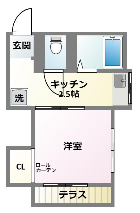 プチメゾン日吉(1K/1階)の間取り写真