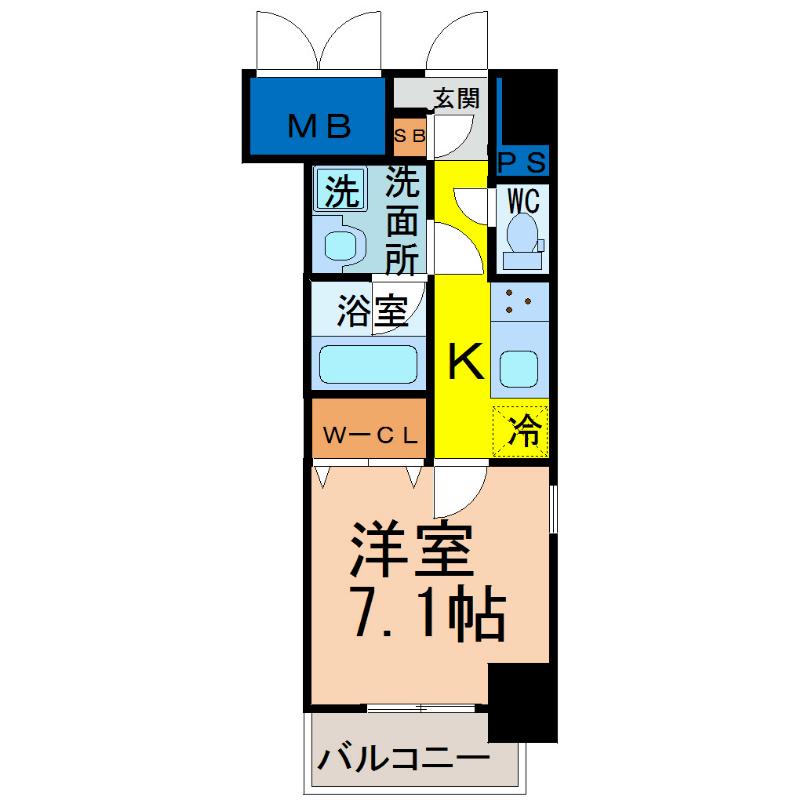 ロイヤルアンコール(1K/10階)の間取り写真