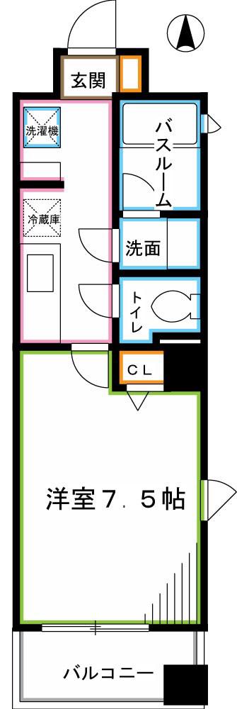 MERE DE REVE(1K/3階)の間取り写真