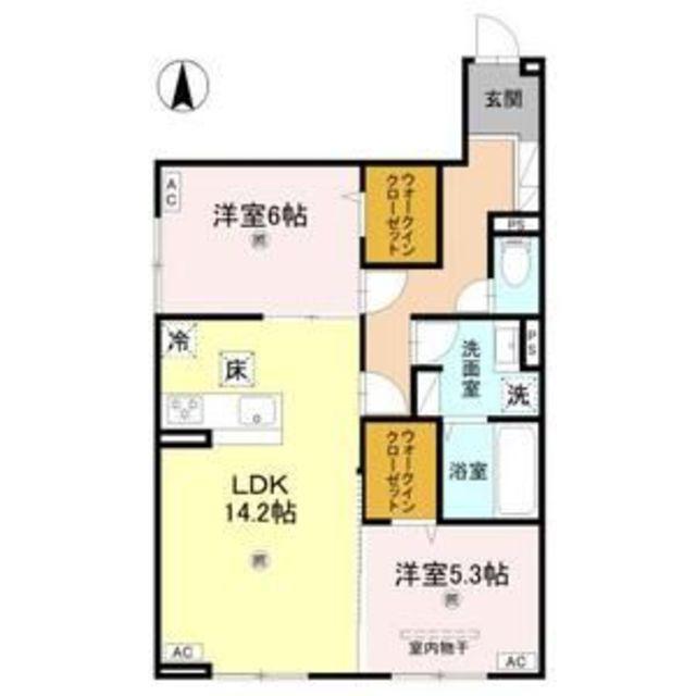 RETORIA阪南町(2LDK/1階)の間取り写真