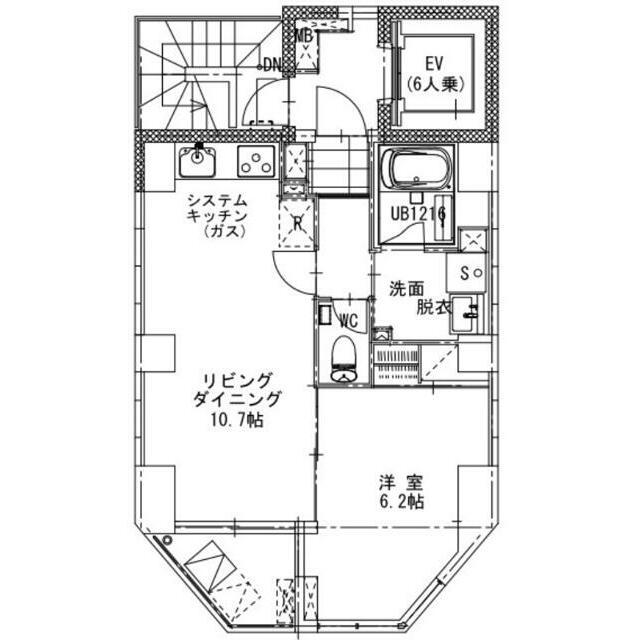 ラスパシオ蔵前レジデンス 部屋番号401(1LDK/4階)の間取り写真