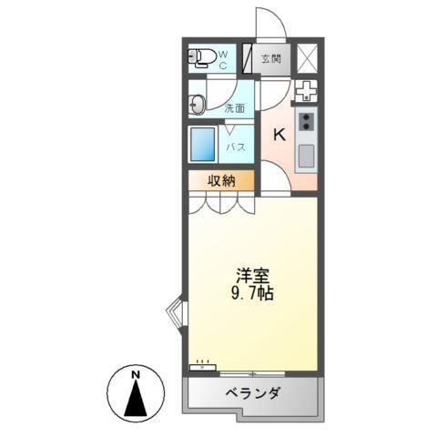 東武佐野線 佐野市駅 徒歩32分 2階建 築21年(1K/2階)の間取り写真