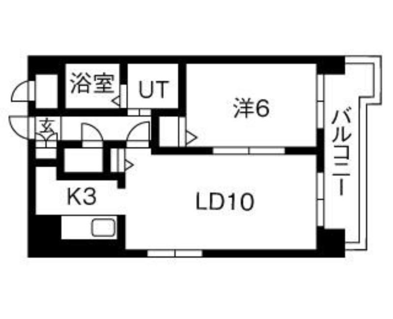 アヴィンズ平岸(1LDK/7階)の間取り写真