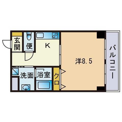 ルーチェ博多(1K/4階)の間取り写真