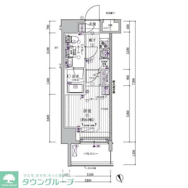 メインステージ立川VI(1K/5階)の間取り写真