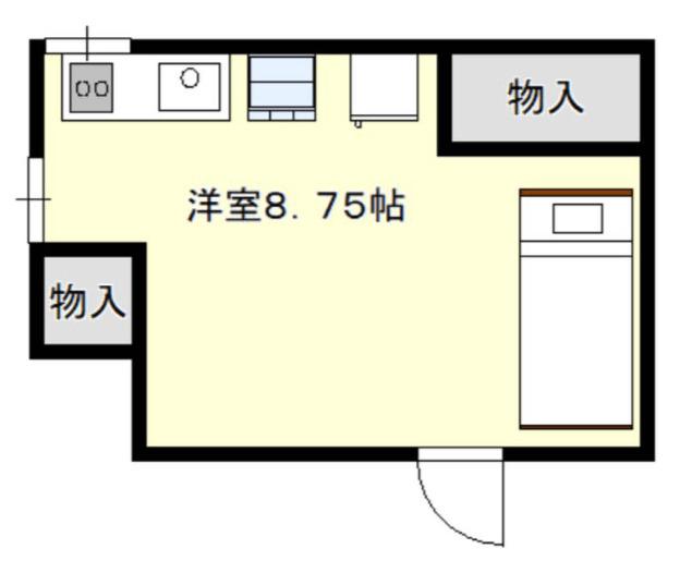 大舘アパート(ワンルーム/2階)の間取り写真