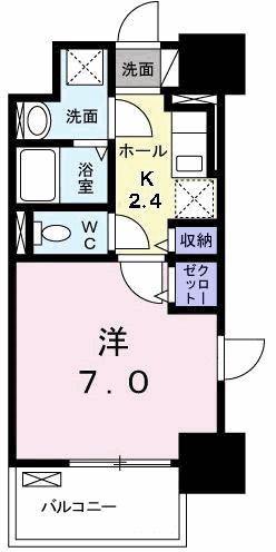 フェイバ-JOXI(1K/9階)の間取り写真