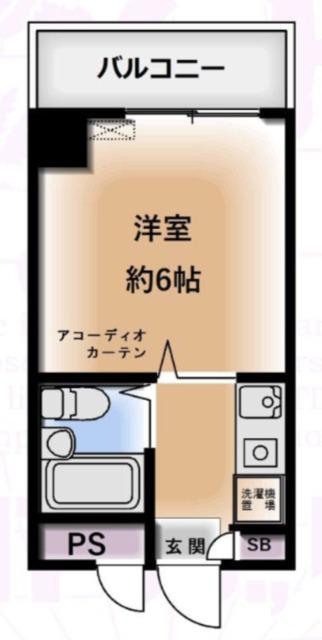 サンモール八王子(1K/2階)の間取り写真
