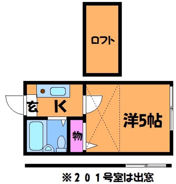 コーポフラワー(1K/2階)の間取り写真