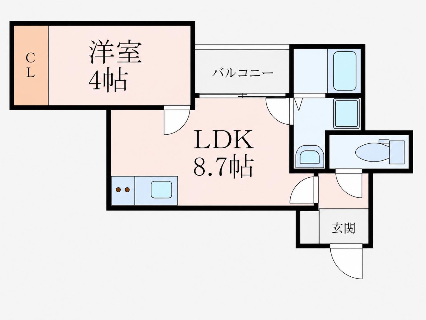 THE GRANTREE-GISELLE(1LDK/2階)の間取り写真