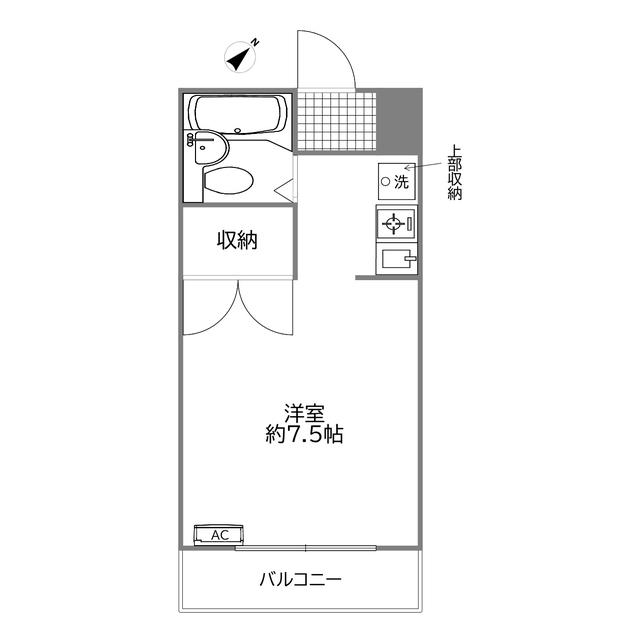 飛鳥久我山マンション(1K/1階)の間取り写真