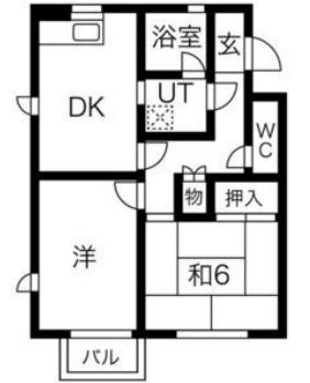 ハイツサニーヒル東棟(1LDK/1階)の間取り写真