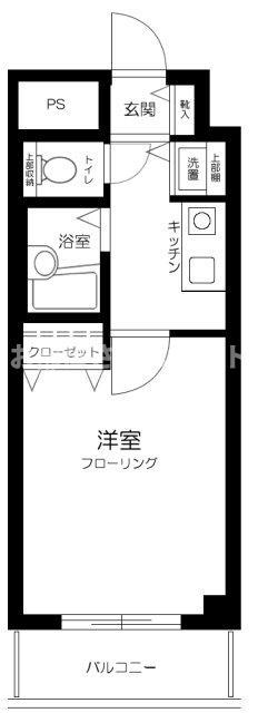 スカイコート早稲田壱番館学生・社会人にオススメ初(1K/2階)の間取り写真