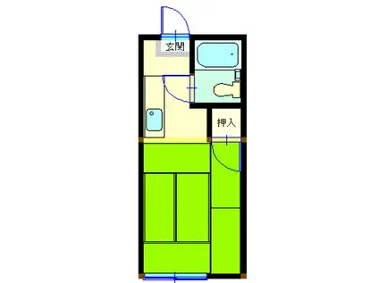 PATIO龍ヶ崎(1K/1階)の間取り写真