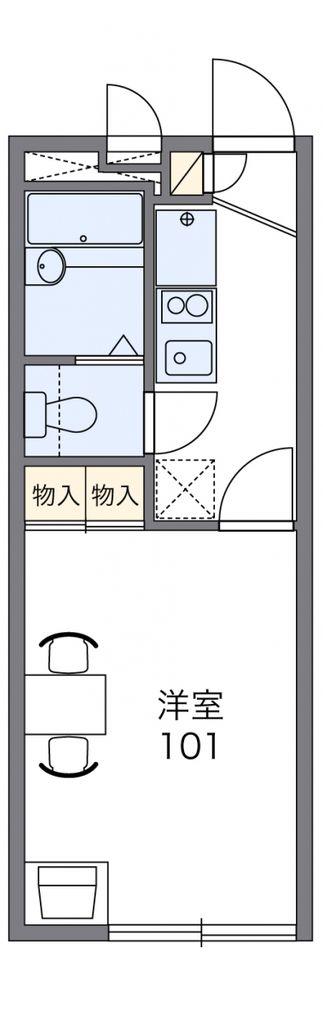 レオパレスコンフォート(1K/2階)の間取り写真