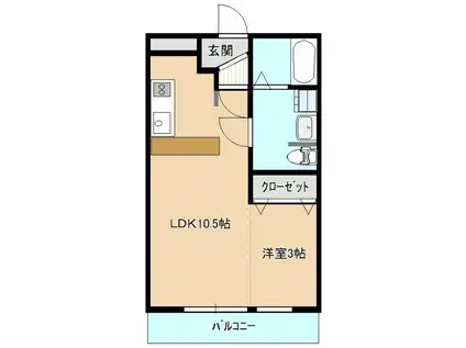 グランマーベラス(1LDK/1階)の間取り写真