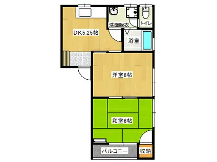 プリメーラ金古(2DK/1階)の間取り写真