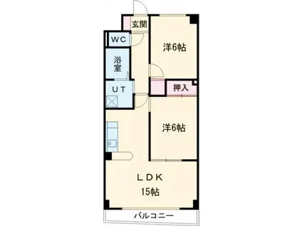 プリミエールTADO(2LDK/3階)の間取り写真