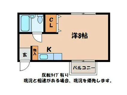 ハイツエーデルワイス(ワンルーム/2階)の間取り写真