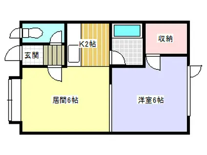 レジェンドII(1DK/1階)の間取り写真
