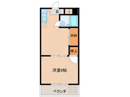 アーバングリーン泉(1DK/3階)の間取り写真