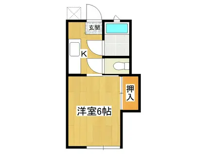 ハイツ路川I(1K/1階)の間取り写真