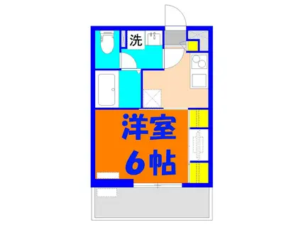 カーサ本町西(1K/3階)の間取り写真